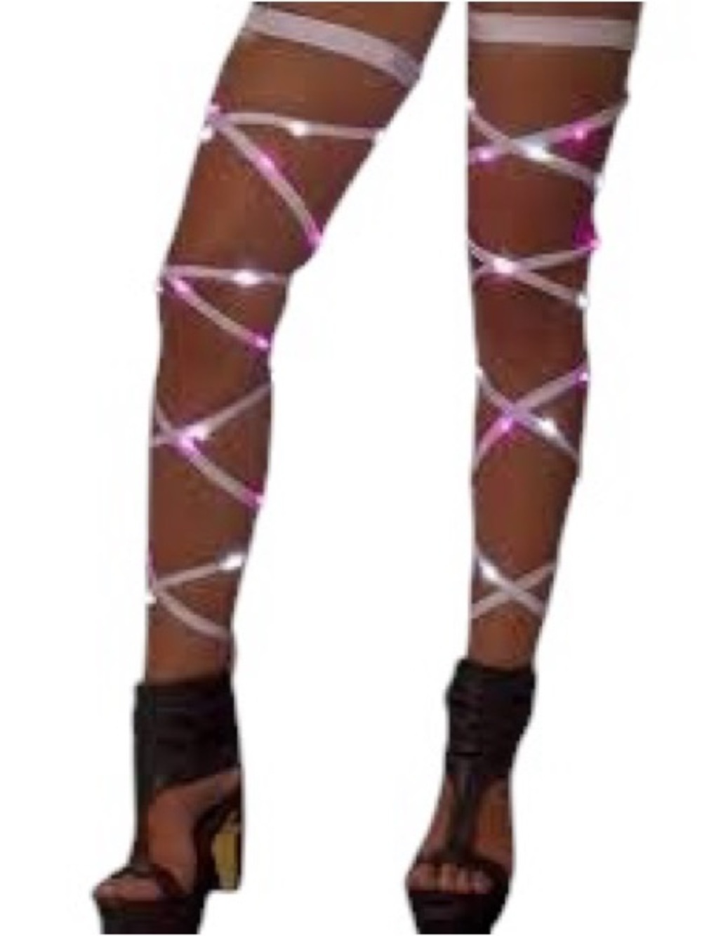 LED Crisscross Lace-Up Leg Wraps for Women NWT